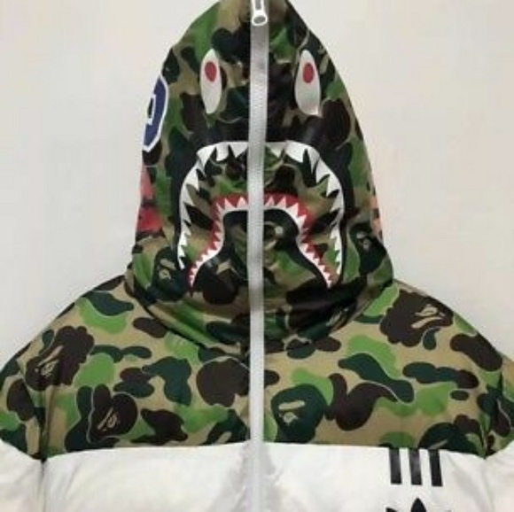 bape adidas coat